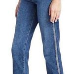 J Brand Jules crystal-embellished high-rise straight-leg jeans. Size 25 Photo 0