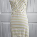 American Eagle  Yellow And White Striped Strapless Mini Dress XXL Classic Photo 0