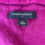 Banana Republic  fuchsia, V-neck long sleeve sweater with ruffle trim sz m Photo 3