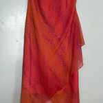 Taboo Vtg 90s Y2K ‎ Maxi Halter Dress Pink Glitter Sheer Asymmetrical Fairycore Photo 0