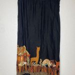Vintage Haggerty Art Wear Tribal Animal Print Skirt & Vest Set XL/M Brown Black Photo 7