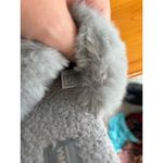 Koolaburra Fuzzy Slippers Cozy Faux‎ Fur Slip On Slides Gray Size 9 Photo 4