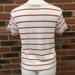 Altar'd State Twist Front Tee Sz S Short Sleeve White and Red Stripe T-Shirt Photo 4