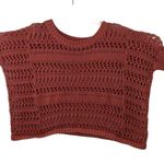 Women's Orange Large Short Sleeve Sweater Crop Top 31c Photo 1