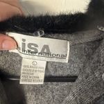 Lisa Vintage 90s Grey Wool Vest Black Fur Collar Scotty Dog Novality Preppy Twee Gray Size L Photo 3