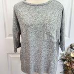 Workshop Republic Clothing WORKSHOP Republic Size M Heather Grey Pearl Soft Knit Top Athleisure Casual Photo 9