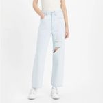 Levi's Levi’s Premium Ribcage Straight Ankle Light Wash High Rise Distressed Jeans Photo 5