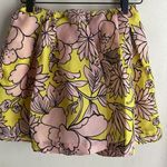 MSGM Floral Pouf Silk Mini Skirt Yellow Size 4 Photo 3