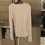 Barefoot Dreams 💕💕 Long Sleeve Loose Jersey Crew Neck Tee ~ Oyster Medium NWT Photo 5