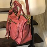 orYANY Dusty Rosy Tumbled Leather Top Handle Crossbody Strap Satchel Photo 2