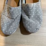 Toms Classic Polka Dot Gray and White Fleece Slip On Shoes Women's Size 8 Photo 3
