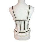 Banana Republic  tan & black striped sweater tank top neutral casual peplum Photo 4