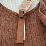 SKIMS  Sheer Knit Plunge Tank in Bison, Size Medium Photo 8