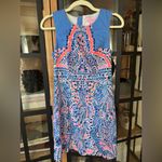 Lilly Pulitzer  Tic Tac Tile Mila Shift Dress mini sleeveless neon cobalt mosaic Photo 4
