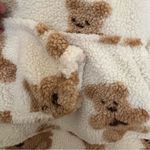 Aelfric Eden  Women’s Bear Print Puffer Jacket - Cream and Brown Photo 5