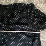 Sanctuary Polka Dot VNeck Blouse Plus Size 1X Navy Blue Preppy Retro Clean Girl Photo 5