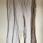 Flax Vintage  Wide Leg Linen Pants Sz 10 Petite Crop‎ in Oat Color Neutral Photo 0