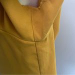 Savanna Jane Top Puff Short Sleeves High Neck Ruffle Work Career Mustard Yellow Size L Photo 4