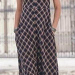 Sundance  Town & Country Asymmetrical Plaid Midi Dress Photo 0