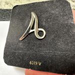 Sarah Coventry Letter Initial A Silver Tone Brooch Pin Signed Photo 2