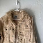 BW Sport Vintage Y2k M Penny Lane Corduroy Jacket Faux Fur Trim Button Up Retro Tan Size M Photo 1