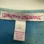 Leoma Lovegrove Sleeveless Shift Dress Size XL Bicycle Floral Print Colorful Art Blue Photo 2