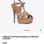 YSL Tribuite Platform Sandals In Smooth Leather Photo 4