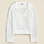 J.Crew Crochet Sailor-collar Sweater White Size Large Photo 2