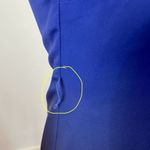 Halston Heritage Blue Chiffon Drape Midi Dress Photo 5