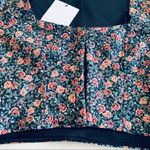 ZARA  floral detail long sleeve corset crop top size Small Photo 6