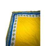 Vintage Silky Scarf Yellow Blue Geometric Square 31" Mod MCM Wear Photo 2