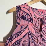 Fresh Produce  Tank Dress Women M Pink Blue Plant Print Coastal Beach Made in USA Photo 4
