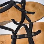K Jacques St. Tropez Boho Wood Clog Leather Strap Wedge Sandals Brown 7.5 Photo 3