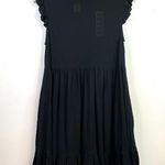 Urban Outfitters UO Gabby Black Ruffle High Neck Flowy Prairie Mini Dress S new Photo 1