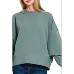 Zenana Outfitters ✨NWT Ribbed Balloon Sleeve‎ Sweatshirt Photo 1