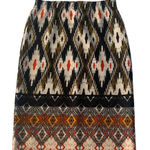 Maeve  women's medium pattern knee length skirt Anthropologie black red print Photo 0