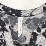 Ny Collection Plus Size 3X Top Gray Black Floral V Neck Knit Boho Stretch 830 Photo 6