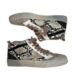 Shu Shop Women's 7 Sneaker Paulina In Natural Snake Print Distressed Suede Upper Photo 1