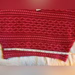 Pilcro Raspberry Cropped Dolman Sleeve Cable Knit Sweater Pink Size M Photo 8