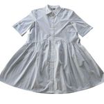 Madewell  Button-Front Mini Shirtdress In Poplin Size S Photo 0