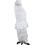 Charlotte Russe NWT White Eyelet Sleeveless Peplum Code Le Femme Wedding Dress M Photo 5