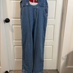 Christopher & Banks Women's snowman winter holiday denim overalls vintage Y2K medium Photo 2