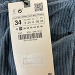 ZARA  Blue Corduroy Slim Flare Pants Size 2/34 NEW Boho Hipster Photo 9