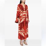 NWOT Johanna Ortiz Beige and Red silk Dress Size 4 Photo 2