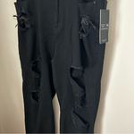 American Bazi Jeans Mom High Rise Black Distressed Casual Trendy Photo 2