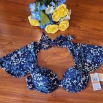 Michael Kors Blue Bikini Top Small Photo 3