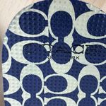 Coach Navy Blue Flip Flop Bow Embellished Sandals Size 5-6 Photo 1