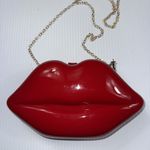 Lucite PVC Red Lip Clutch Shoulder Crossbody‎ Messenger Bag Photo 4