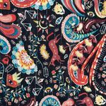 Loft Ann Taylor NWT S Paisley - Unicorn Novelty Print Puff Peasant Shirt Top Photo 2