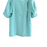 Fitted Blue Blouse with Short Sleeves Size M Photo 8